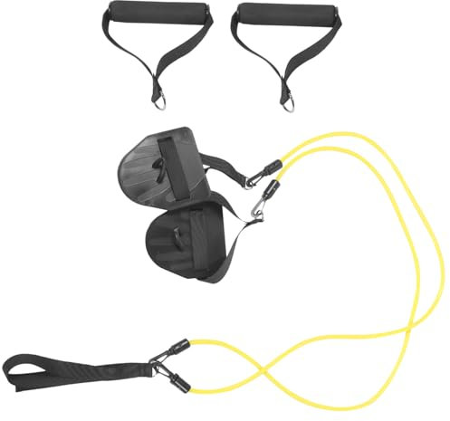 INOOMP Schwimmtrainer Gürtel Mit Widerstandsbändern Und Schwimmschnur Neoprenmaterial Für Bequemlichkeit Verstellbar Für Verschiedene Schwimmtechniken Für Pool-Training