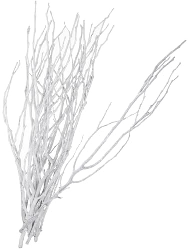 OUNONA Weiße Zweige Für Vase Dekorative Zweige Aus Holzhandwerk 19.69In Lange Baumzweige Für Vase Deko Bastelprojekte Weihnachtsbaum- Und Kranzdekoration 10 Stück