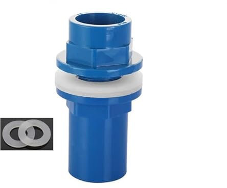 Schlauchadapter, Wasserhahnanschluss, 1 Stück ID20–50 mm, verdickter Aquarium-Entwässerungsanschluss, Aquarium, PVC-Rohr, Abflussverbindung, Garten, Zuhause, Hydrokultur-Wasserrohr-Armaturen, Grau, ID