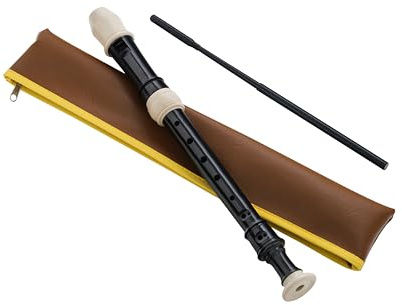 ZAZA- Quality Soprano Recorder with Zipper Bag, Cleaning Rod, and Grease. Features GR fingering.