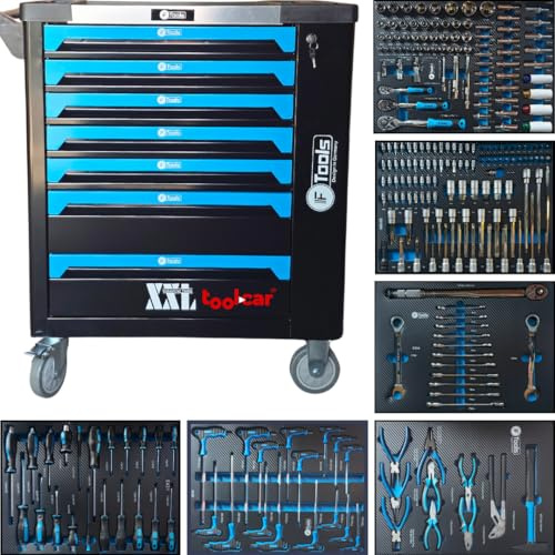 toolcar F Tools XXL verktygsvagn verkstadsvagn verktygsskåp fylld med full 6/7
