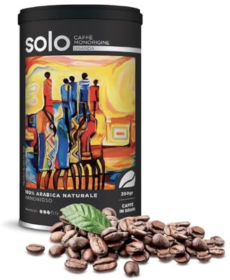 SOLO - Caffè Monorigine Uganda, Café en grains torréfié, 250 g, 100% Arabica Naturel