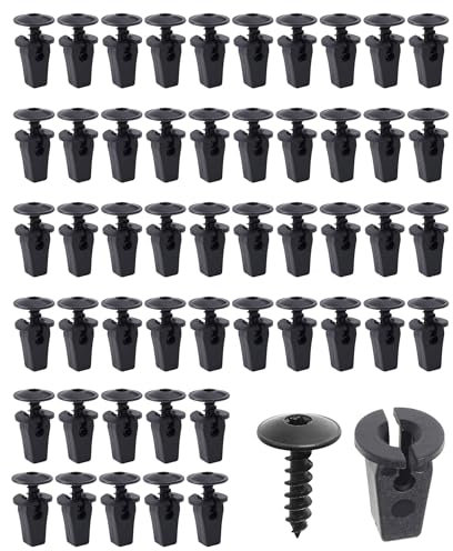 Flaconi 50 Stück Blechschrauben M5x16mm,Karosserieschrauben,Spreiznieten Karosserie Clips,Befestigungsclips Auto,Auto Verkleidung Clips,Auto Clips,für Auto Stoßstangen Kotflügel Und Türen