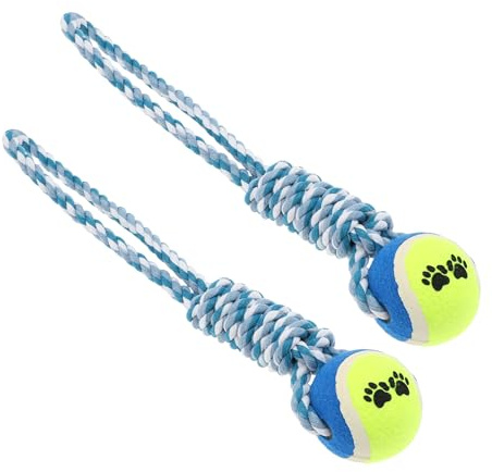 CAPASTEC Hundeseil Hundespielzeug Seil 35cm Spieltau für Hunde Interaktives Hundespielzeug und Kauspielzeug zur Zahnreinigung Rot,2 Stück