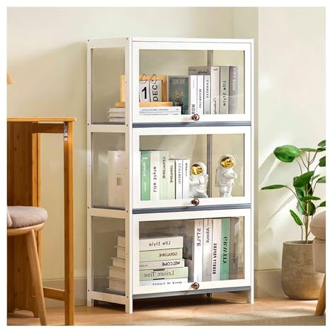 HBOOMOEM Curio Vitrine，Antiker Schrank Mit AcryltüR，Curio-Schrank Mit AcryltüRen，Geeignet for TrophäEn, Charaktermodelle, Automodelle, SammlerstüCke, Souvenirs.(106 * 80 * 32CM/41.7 * 31.5 * 12.6in)