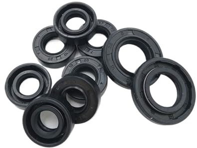 TROIOIUM NBR-Rahmen-Öldichtung, 5 Stück, Innendurchmesser 17 mm, 18 mm Außendurchmesser, 22–47 mm Dicke, 4–12 mm Nitril-Butadien-Gummi-Dichtungsringe(17X28X7)