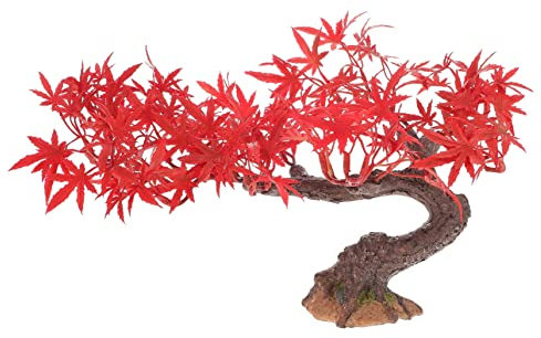 Didiseaon Künstlicher Kleiner Baum Kleiner Rotahorn Plastikbaum Dekorative Mikrolandschaft Sandkasten Deko Ohne Pflege