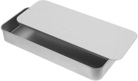 iplusmile Caja De Hojalata Pequeña Rectangular Con Tapa Deslizante Para Almacenar Joyas Cosméticos y Bálsamos Labiales Organizador De Maquillaje Para Uso Diario