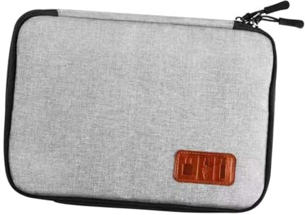 OSOLADY Bolsa Organizadora Digital para Cables USB y Accesorios Electrónicos, Portátil y Ligera, Cremallera, Adecuado para Viajes y Guardar Auriculares, Color Gris