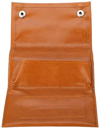 DLPRK Tobacco Bag Leather Multilayer Portable Tobacco Bag, Rotating Tobacco Bag, All-purpose Leather Tobacco Bag, Leather Tobacco Bag with Foldable, Tobacco Bag for Rotating Tobacco (22.5 x 13.5 cm
