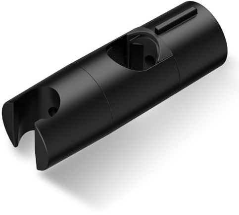 OFFO Support Pommeau de Douche Réglable de 19 à 25 mm de Diamètre, ABS Support Douchette, Support de Douche pour Barre Réglable, Porte Pommeau de Douche, Noir