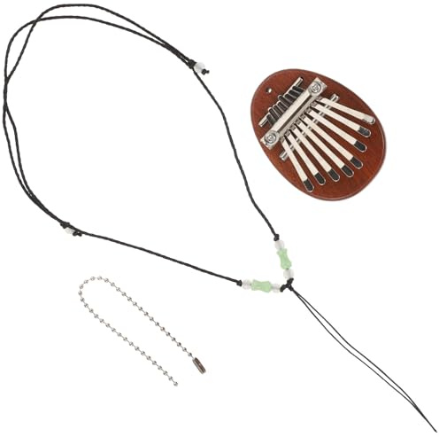 Abaodam Mini Kalimba Piano de Pulgar de Madera con 8 Teclas y Cuerda Colgante, Instrumento Musical Ligero con Tono Claro Adecuado para Principiantes y Juguetes para Niños