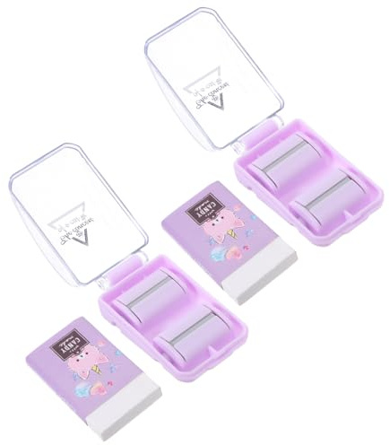 PRETYZOOM Rullo Pulitore Gomma da Scrivania in Ferro e Plastica, Mini Raccoglitore di Briciole Domestico Portatile Gomma Integrata, per Ufficio, Scuola e Pulizia Quotidiana