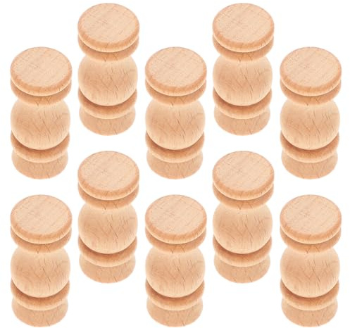 LOPUNER Balaustres de Madera sin Pintar 10 Piezas para Decoración Vintage de Hogar, Columnas Romanas para Chimenea, Husillos de Madera para Bricolaje y Reparación