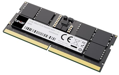 Lexar SODIMM 32GB DDR5 RAM 5600MHz CL46, 262pin Computer RAM, Laptop Speicher Hochleistungs-DRAM SO-DIMM für Laptop/All-in-One Intel NUC mini-PC, AI, 1,1V, CL46-45-45-90