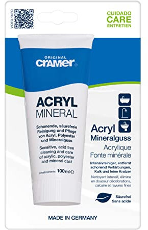 Cramer® Acryl-Star Acryl-Politur 2in1 100ml I Säurefreies Putzmittel für Acryl, Polyester, Mineralguss & Fiberglas I Intensivreiniger fürs Bad