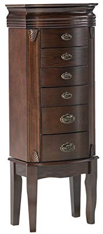 Powell Italian Influenced Transitional Espresso Jewelry Armoire,Brown
