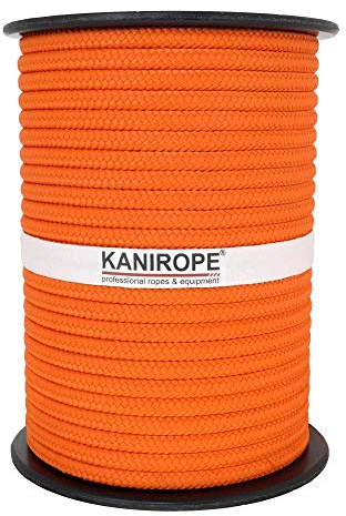 Kanirope® PP Seil Polypropylenseil MULTIBRAID 6mm 100m Farbe Orange (0131) 16x geflochten