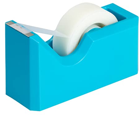 JAM PAPER Colorful Desk Tape Dispensers - Blue - Sold Individually