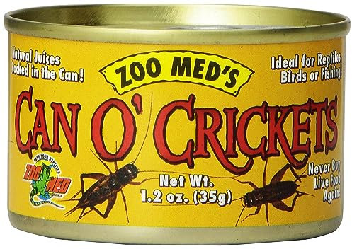 Zoo Med Food Can O'Crickets - Grilli per camaleonti e rettili divoratori di insetti, 35 G