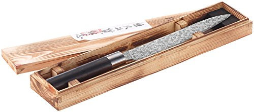 TokioKitchenWare Damaszener Messer: Handgefertigtes Marken-Damast-Fleischmesser mit 20-cm-Klinge (Damaststahl-Messer, Asiatische Damast, Küchenhelfer)