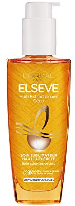 L'Oréal Paris Elseva extraordinär kokosolja vård utan sköljning näring hög lätthet normalt till torrt hår 100 ml