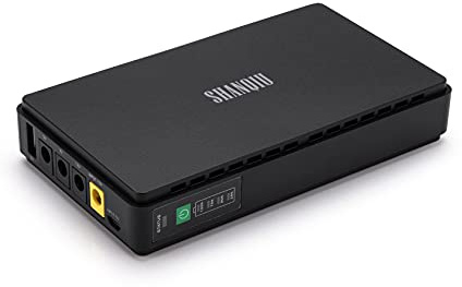 Shanqiu SAI Mini UPS para Router, Módem, WiFi, Cámara de Vigilancia con Entrada DC o USB Salida 5V USB 5V 9V 12V 2A DC