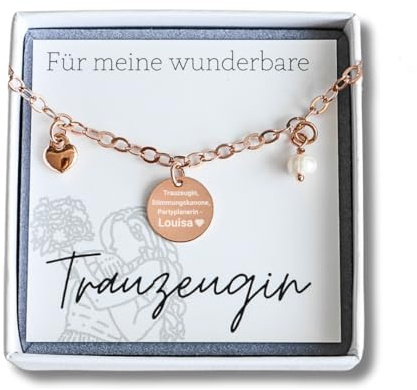 Armband Trauzeugin Fragen/mit Gravur 925er Silber/Willst Du meine Trauzeugin werden? / Gold, Silber oder Roségold/Trauzeugin Fragen/Verlobung