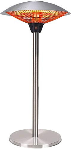Samnuerly Table Top Electric Patio Heater With Waterproof Cover 101cm High Portable Outdoor Garden Gazebo Infrared Heater 2100 W-A
