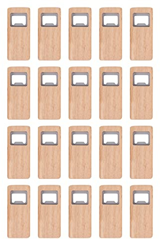 Wanjorlay 20 PièCes Ouvre-Bouteille de BièRe en Bois Manche en Bois Tire-Bouchon en Acier Inoxydable Ouvre-Barre Accessoires de Cuisine de FêTe