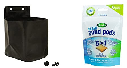 Blagdon 1052245 Affinity Textaline Planting Basket, Black & Clean Pond Pods, Clears Blanket Weed, Reduces Filter Cleaning, Feeds Aquatic Plants, Eats Pond Sludge, Removes Chlorine (pack of 6 pods)