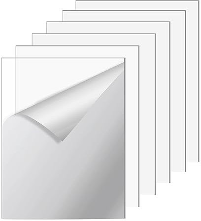 6pcs Transparent Acrylic Sheets,2mm Plastic Acrylic Board Sheets,Plastic Sheet for Crafting Projects Photo Frame Replacement DIY Display Projects Craft Wedding Party Decor (300 * 200MM)