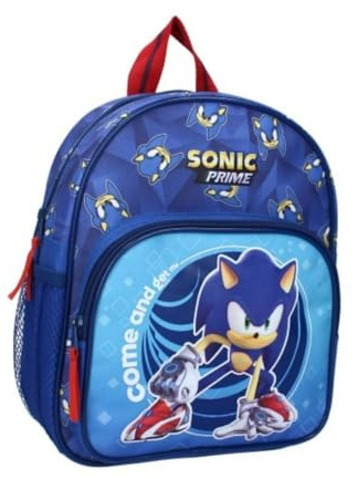Mybagstory - Ryggsäck - Sonic - Blå - Barn - Skola - dagis - Dagis - Förskola - Primär - Pojkskola - Storlek 29 cm - Justerbara remmar