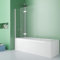 DOOLEEWEE Duschwand für Badewanne 120x140 cm Badewannenfaltwand 2-teilig Faltbar 6mm ESG Glas Nano Beschichtung Duschtrennwand