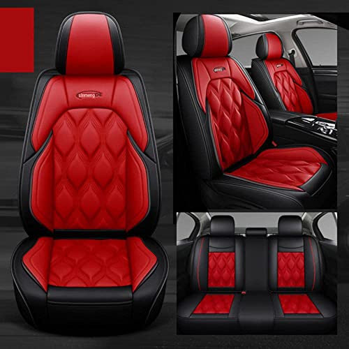 CLLYCRSM Autositzbezüge passend für Mercedes Benz SLK 230 R170 / SLK 320 R170 / SLK 200 R171 / SLK 350 R171 / SLK 280 R171 / SLK 300 R171 3D All Inclusive Leder 5-Sitzbezug Zubehör, Rot