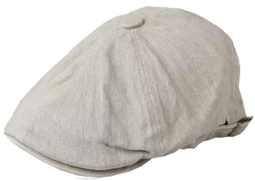 KeepSa Herren Baumwolle Tellermütze Schirmmütz Flatcap Baskenmütze Newsboy | Schiebermütze Cap Irische Stil Hut,weiches Futter, gebogener Schirm,geeignet für Alltag Autofahren und Golf Campen, Klettern
