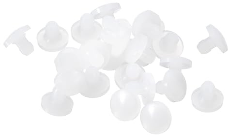sourcing map 25Pcs Silicone Plugs, Rubber Round Snap in Locking Hole Plugs for 2.5-3mm Hole, Hole Stoppers Waterproof Hole Plug for Metal Tube, Furniture End Caps Inserts, Translucent