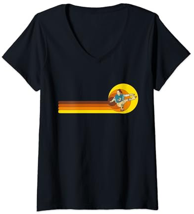Damen Inline-Skating Inline-Skater Inline-skates Rollerskates T-Shirt mit V-Ausschnitt