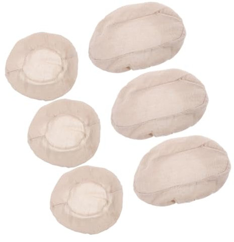 Cabilock Set Di 6 Fodere in Lino Per Cestini Da Lievitazione Del Pane. Copertura in Lino Per Cestini Da Lievitazione Del Pane.