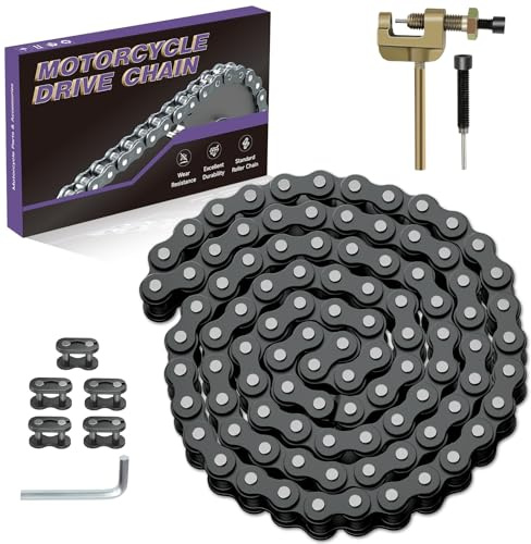 35 Roller Chain 3 Feet 95 Links with Master Links Connecting Link for Mini Bikes Bycicles Motorcycles Go Karts Cart Powersports Accessories Parts W/Chain Breaker