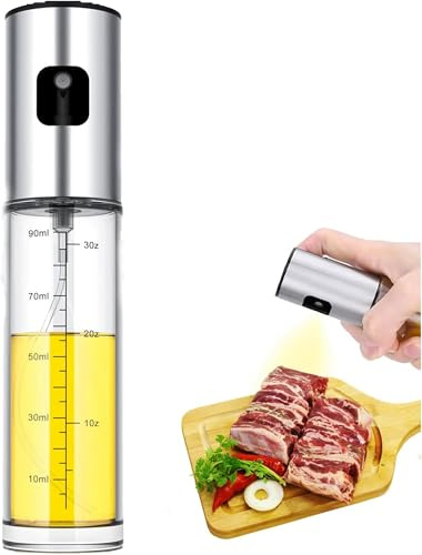 tumbliQ Kitchen Oil Dispenser Bottle, Olive Oil Sprayer 100ml, Stainless Steel Oil Mister, Refillable Cooking Oil Spray Bottle, Premium Quality Luxury Experience