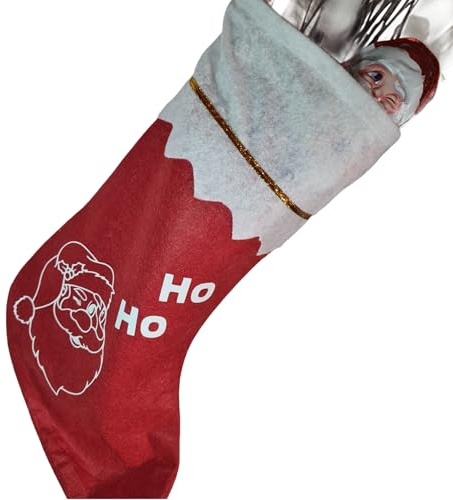 Füllbare Nikolausstiefel aus Filz, 33 cm hoch, 15/24 cm breit, mit Aufhängeschlaufe, personalisierbar (Nikolaus Ferse)