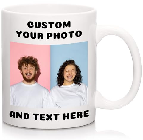 Personalized Coffee Mug 11 Oz - Custom Mug with Pictures & Text - Custom Photo Gifts for Men & Women - Taza Personalizada with Photos and Words - Photo Mugs Personalized Picture (White)
