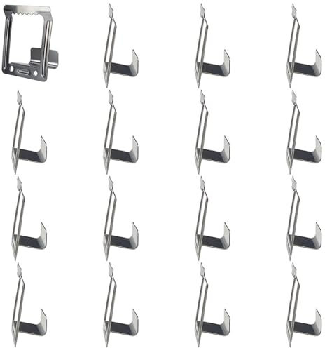 Pack of 16 Metal Stretcher Frame Prong Hangers, Canvas Hangers, Frame Stretcher Frame, Prong Hanger for Pictures for Attaching, Hanging Pictures, Light Black