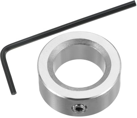PATIKIL 22mm Tiefenanschlagringe Stellringe, 304 Edelstahl Tiefenanschlag für Bohrer Klemmring 36mm OD Fahrwerk Stopper mit M6 Einzelner Gewindestift Bohrtiefenbegrenzer für Locator