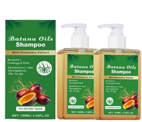 Champú Aceite Batanas, 2X100ML Champú Crecimiento Cabello Aceite Romero, Pérdida Cabello Batanas Oils Champosos Crecimiento Cabellos, Fortalecimiento Profundamente Nutritivo Reparando Champús Romero