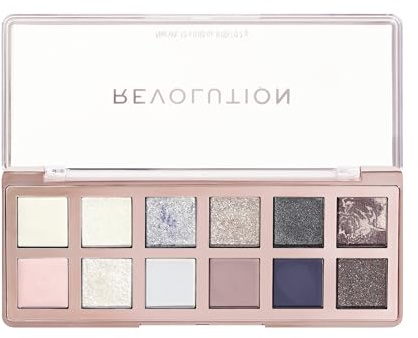 Revolution The Celestial Icon Ethereal Nudes Palette – Palette de fards à paupières Ethereal Nudes, 12 teintes haute pigmentation, végan et non testé sur les animaux