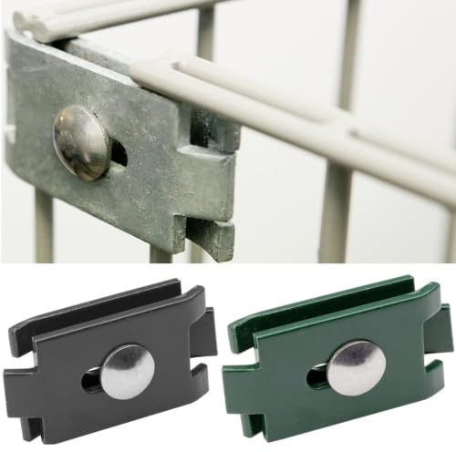 Doppelstabmatten Flachverbinder für 6/5/6 und 8/6/8, Anthrazit, 5 | Verzinkter und beschichteter Flachverbinder mit Edelstahl-Schrauben und Muttern für Doppelstabmatten