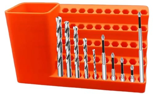 Fyrdyn Organizador De Brocas Con Vástago Hexagonal - Organizador Pesado para Puntas de Taladro en Panel Perforado,Organización De Accesorios Para Herramientas De Poder Para Garaje Almacén De