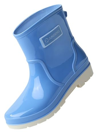 Stivali di gomma da donna a mezza altezza, impermeabili, a gambo corto, da giardino, estivi, da pesca, da pioggia, eleganti, alla moda